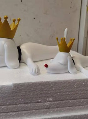 奈良美智梦游狗家居装饰品摆件简约抽象汽Q车装饰品雕塑潮流