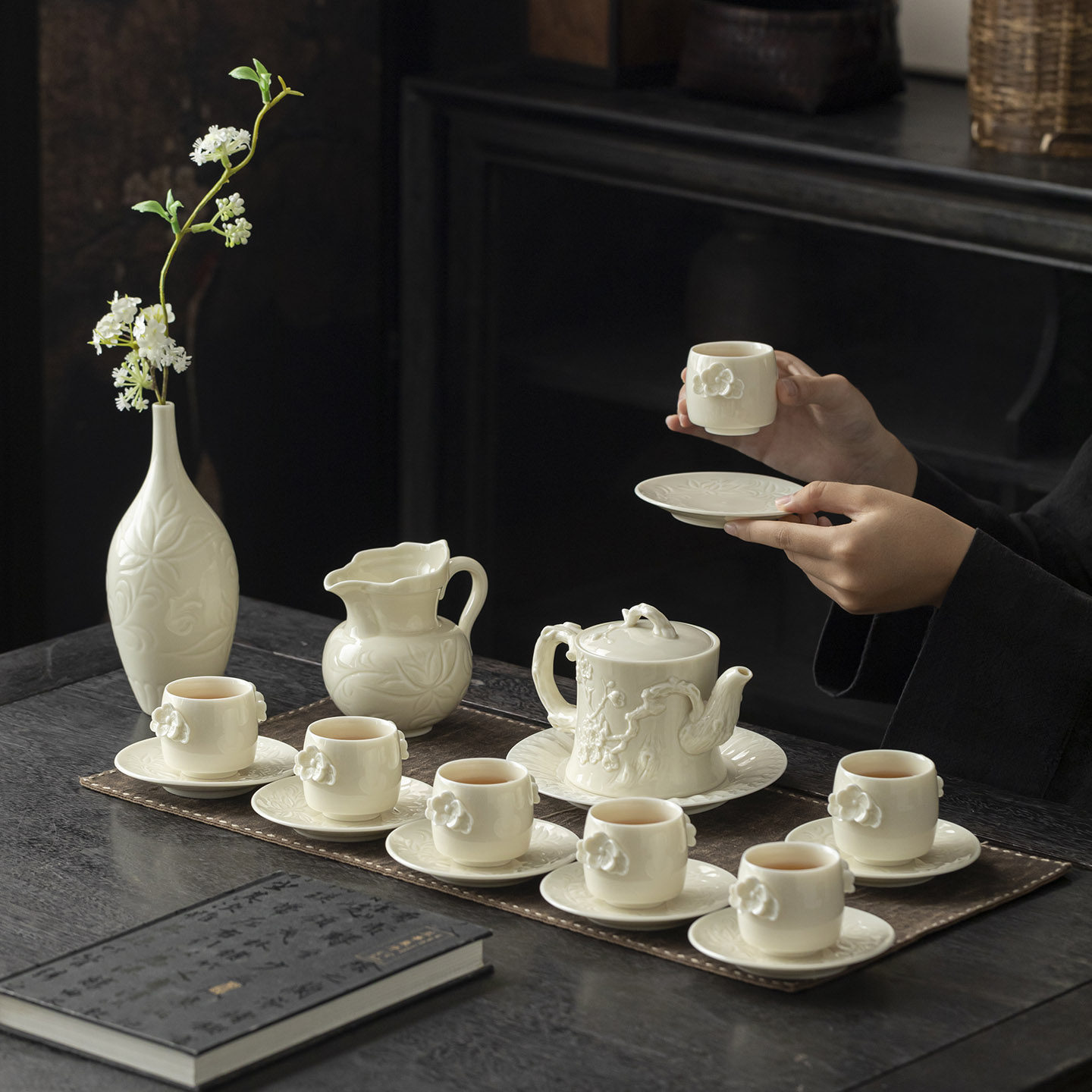大师款功夫茶具套装家用喝茶泡茶专用茶壶茶杯茶具整套高档礼盒装