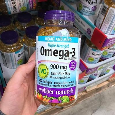 本周特价 200粒装 加拿大直邮Webber伟博三倍浓缩Omega3深海鱼油