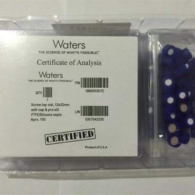 原装沃特世气相液相螺口盖样品瓶186000307C waters 2mL含盖垫瓶