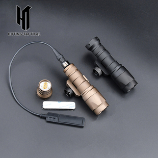 户外M300A强光战术手电筒鼠尾线控锦明M4导轨M300手电LED长亮照明