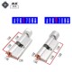 太空铝小70mm 全铜锁芯小葫芦锁胆铝白大70卧室房门锁芯圆头旋钮