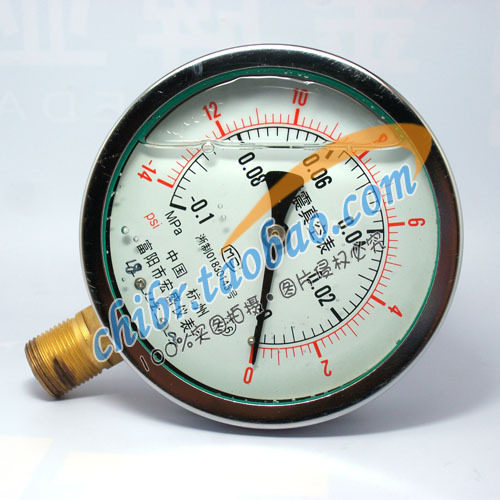 ZN-100 YN-100耐振真空表 YN100 -0.1-0MPA 耐震真空表宏盛仪表