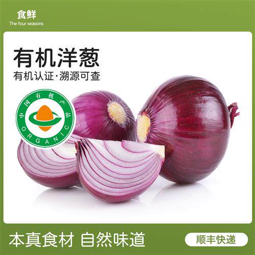 有机洋葱新鲜蔬菜凉拌烹饪生吃多规格顺丰包邮紫红色洋葱头圆葱