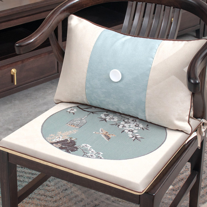 新中式红木椅子坐垫实木r沙发坐垫套四季茶椅圈椅太师椅垫凳子座