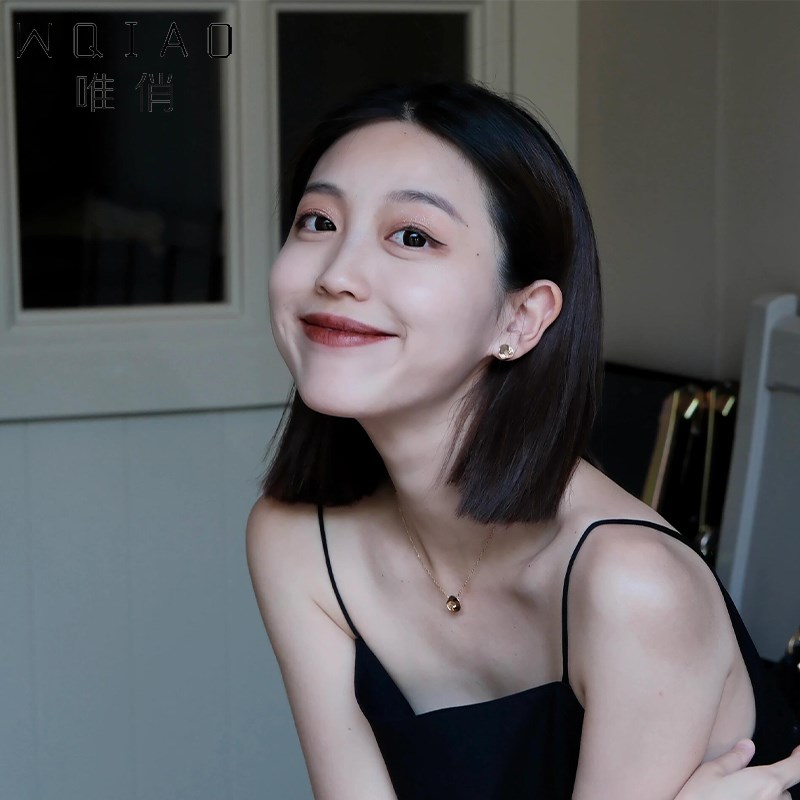 短发一刀切假发全头套女时尚偏分减龄夏天薄款自然真人发丝假发套