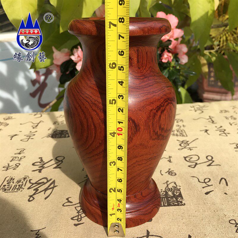 红木小花瓶大果紫檀整木料 一物一图F居家 工艺礼品摆件实木质木
