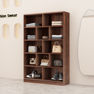 服装店展示柜鞋包陈列展架饰品店货架美发美容院产品毛巾储物柜