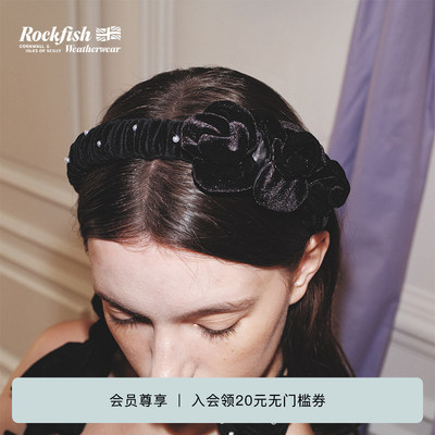黑色哥特花丝绒发带发箍