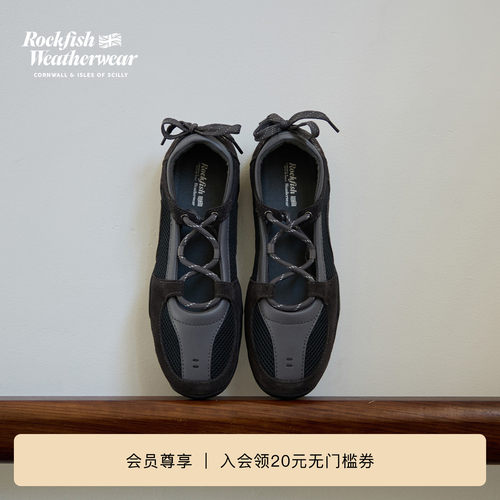 RockfishWeatherwear26秋冬网面透气交叉绑带玛丽珍芭蕾舞鞋