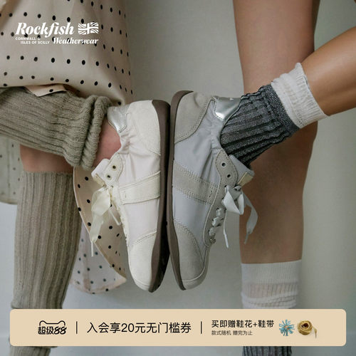 RockfishWeatherwear26夏季新品休闲透气褶皱芭蕾德训鞋女鞋