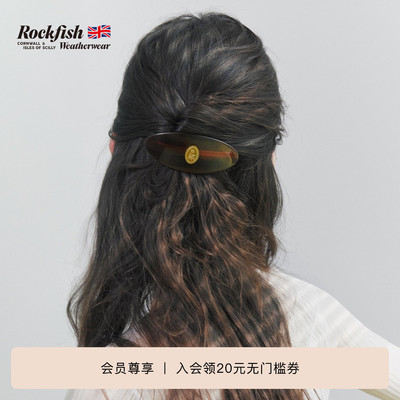 RockfishWeatherwear26夏新款时尚休闲花朵线条精致女士椭圆发夹
