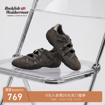 RockfishWeatherwear26秋冬休闲网面透气交叉带芭蕾舞鞋女鞋