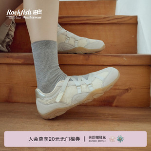 RockfishWeatherwear26夏季新品休闲网面透气交叉带芭蕾舞鞋女鞋