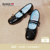 RockfishWeatherwear春季 女鞋 时尚 百搭低跟方头蝴蝶结玛丽珍鞋