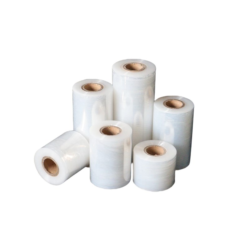 小卷PE缠绕膜5cm工业包装膜6cm外卖保鲜打包膜10cm封口膜拉伸膜批