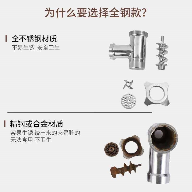 绞肉机商用电动不锈钢大功率全自动多功能灌肠碎肉切片打馅机家用