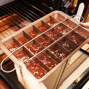 布朗尼烤盘蛋糕模具不沾烤盘方形面包烘焙加厚固底 Brownie Pan