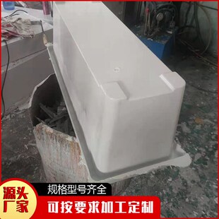 玻璃钢高架桥花盆绿化种植箱白色模压长方形花槽市政壁挂花盆