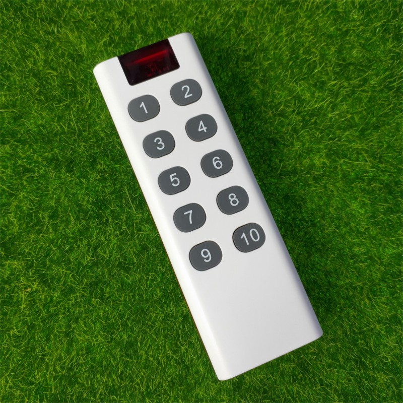 智能灯具红边十键遥控器电动卷帘门窗水泵远距离大白10键开关手柄