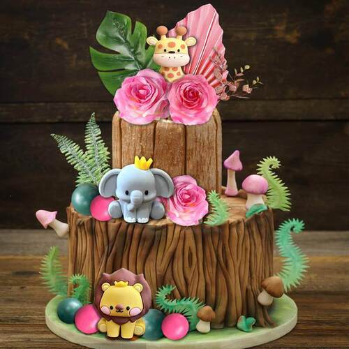D 67404 Jungle animal cake decor 动物蛋糕装饰球跨境