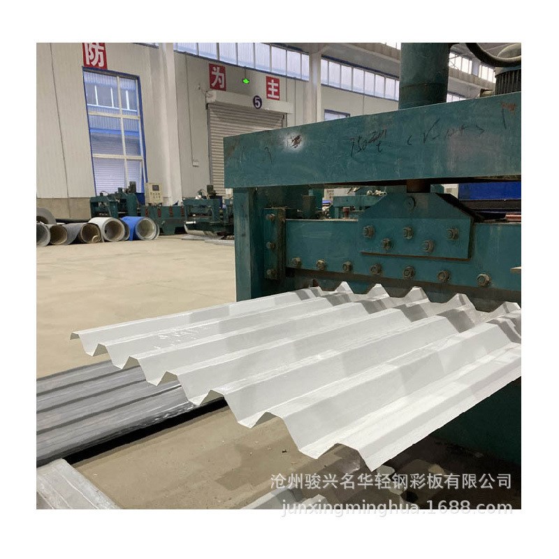 河北750型彩钢瓦 镀铝压型墙面板彩钢板 v125型镀锌彩钢瓦围挡