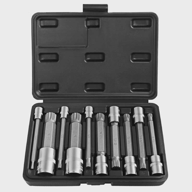 十二角旋具套筒套装m8m10m12m14花角工具梅花风炮内六角套筒扳手