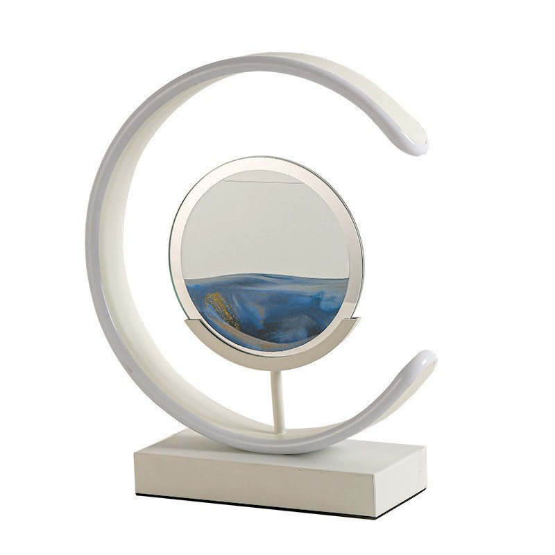 流沙画摆件夜灯创意绝美3d立体沙漏动态解压客厅卧室桌面氛围台灯