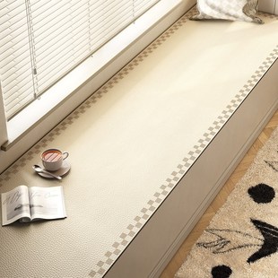 现代简约防水防油窗台坐垫子榻榻米免洗可擦隔凉垫家用皮革飘窗垫