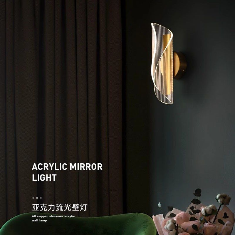 亚克力壁灯流光客厅背景墙氛围感酒吧民宿创意卧室床头酒店楼梯灯,家装灯饰光源,壁灯,淘宝优惠券,粉丝福利购,淘宝优惠卷