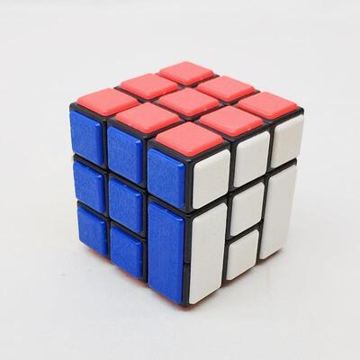 梯色捆绑三阶魔方27号 洞洞插销版Bandaged Cube限制旋转难度挑战