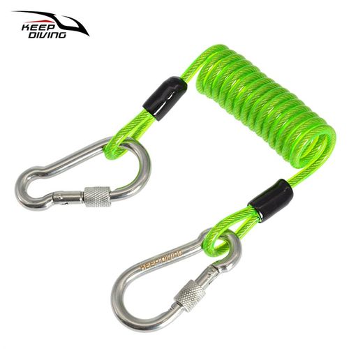 带锁弹簧钩潜水相机防丢绳弹簧钢丝失手绳船桨安全防丢绳水肺装备