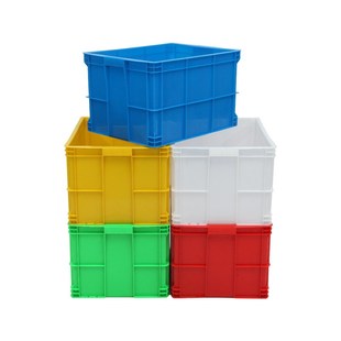 500 320塑料物流箱周转箱加厚塑料箱子有盖胶框周转箱塑料中转箱
