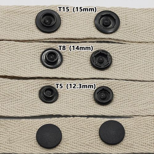 供应环保POM磨砂亚光面亮面T5T8T15塑料四合按扣子母扣工装纽扣