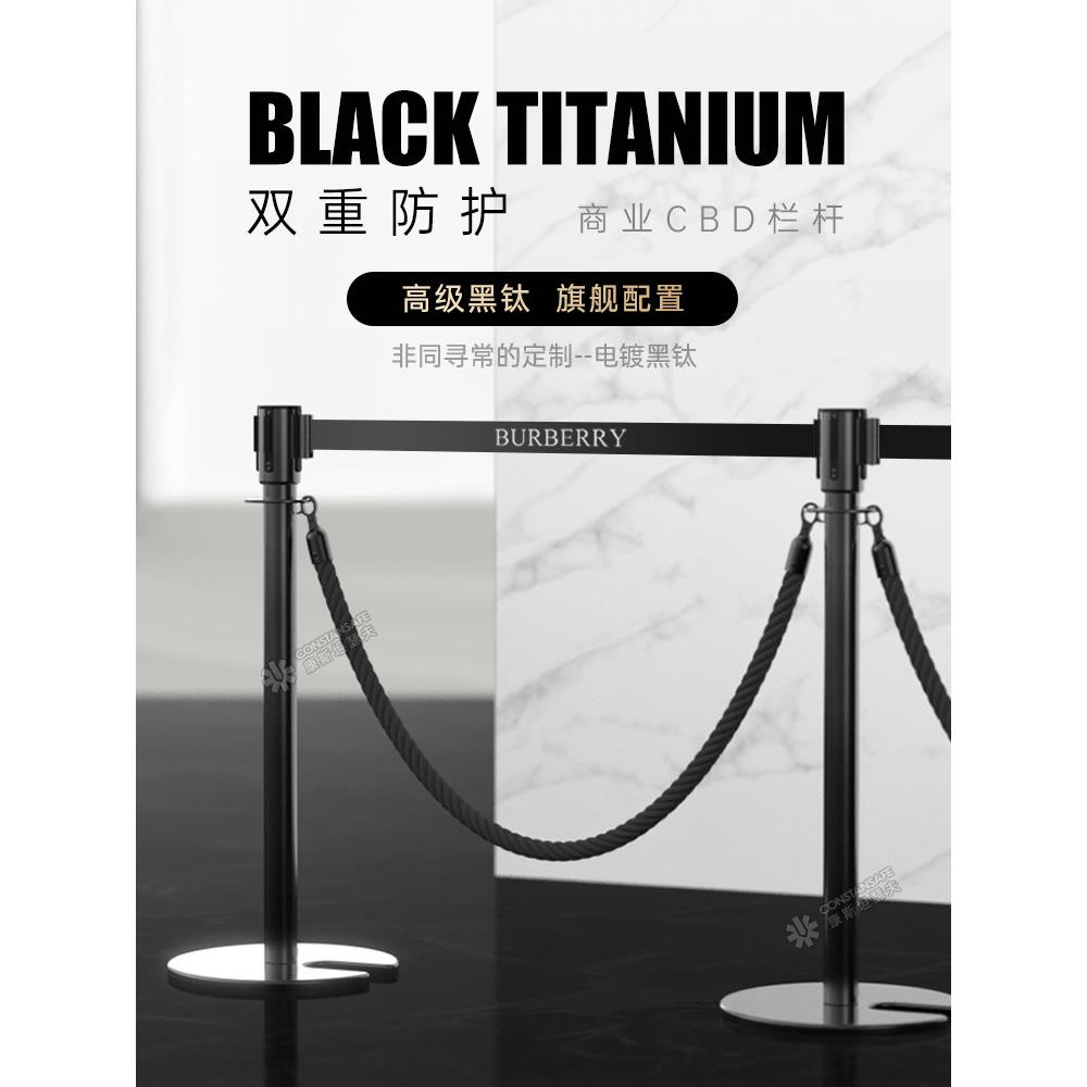 高端一米线栏杆CBD商场多功能隔离带伸缩带挂绳礼宾杆迎宾柱定制