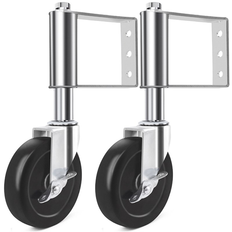 4/5寸大门窗轮子喷塑黑色轨道轮金属滑轮万向轮门轮脚轮