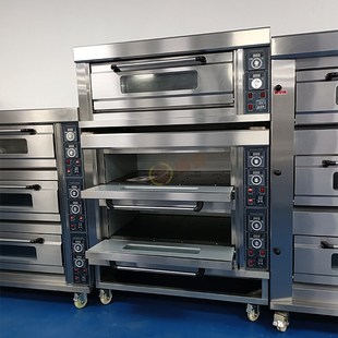 博麦三层六盘烤箱大容量面包蛋糕烤炉商用大型电烤箱baking oven