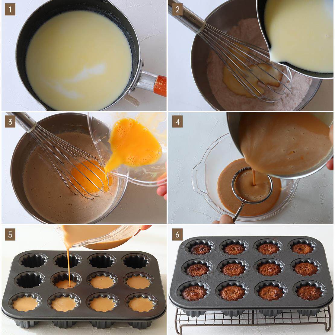 cotta加厚12连中号迷你可露丽蛋糕模具不粘烤盘可烤箱家用跨境