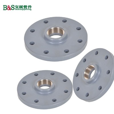 UPVC法兰丝口盲板塑料堵板封板 PVC管盲法兰工业级给水管接头