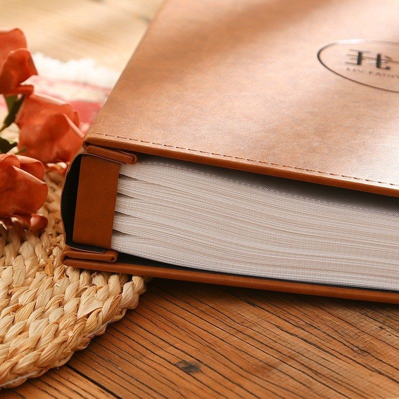 6寸1000张情侣相册本大容量家庭影集纪念册插页式过塑文艺皮质5寸