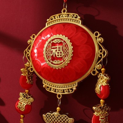 2024新年春节装饰招财进宝福袋灯笼串挂件元宵节挂饰家用喜庆用品