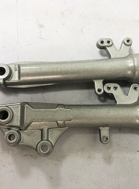 007电摩碟刹前减震全长390mm银白色大小孔通用原厂配套纯正部品