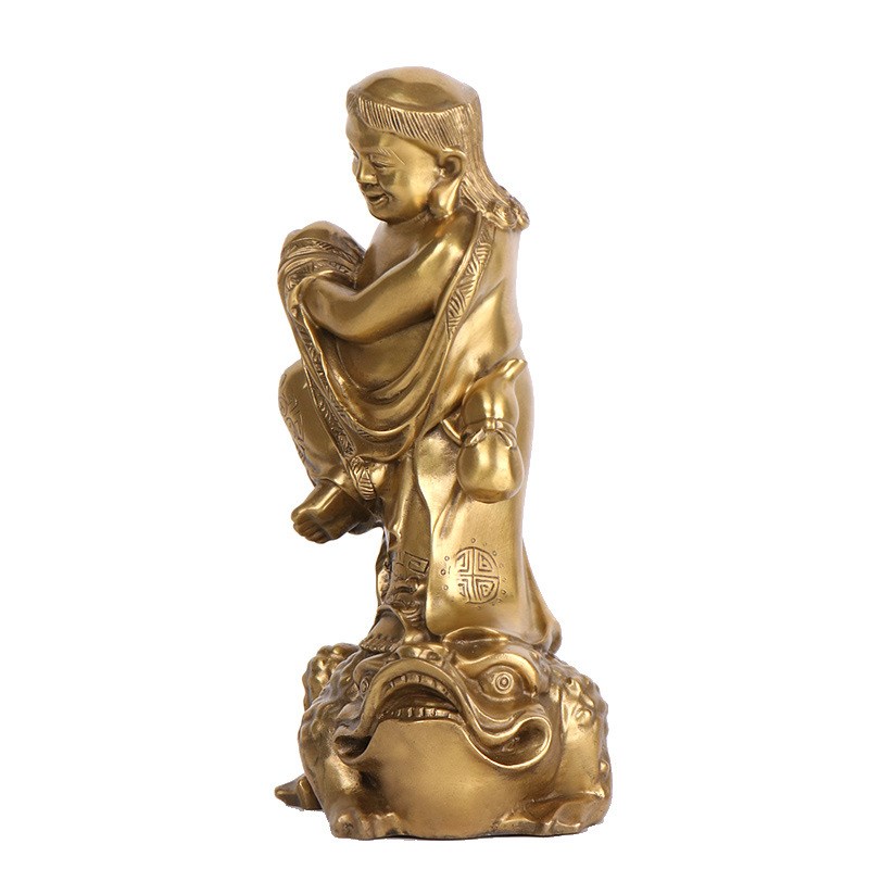 杨铜记 铜刘海戏金蟾摆件 铜金蟾 家居工艺品