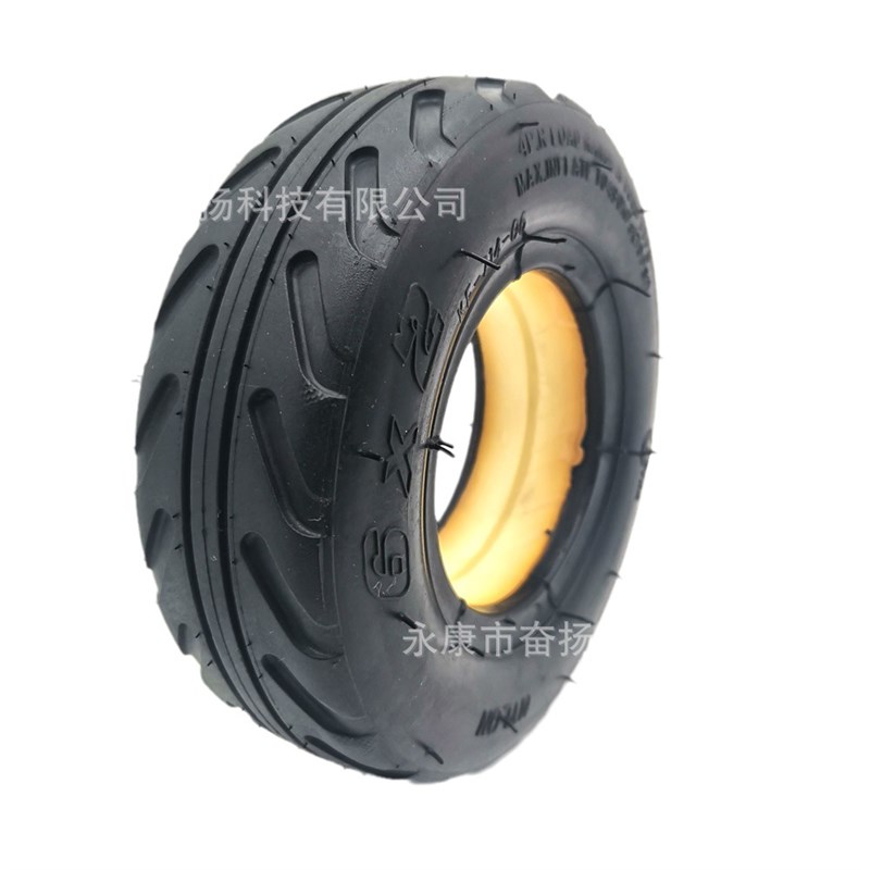 快轮F0电动滑板车后轮6X2高弹性免充气轮胎加宽轮fastwheel