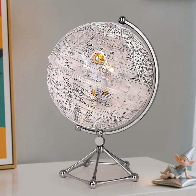 充电款地球仪摆件装饰轻奢高档客厅酒柜子高端大气上档次2025新款