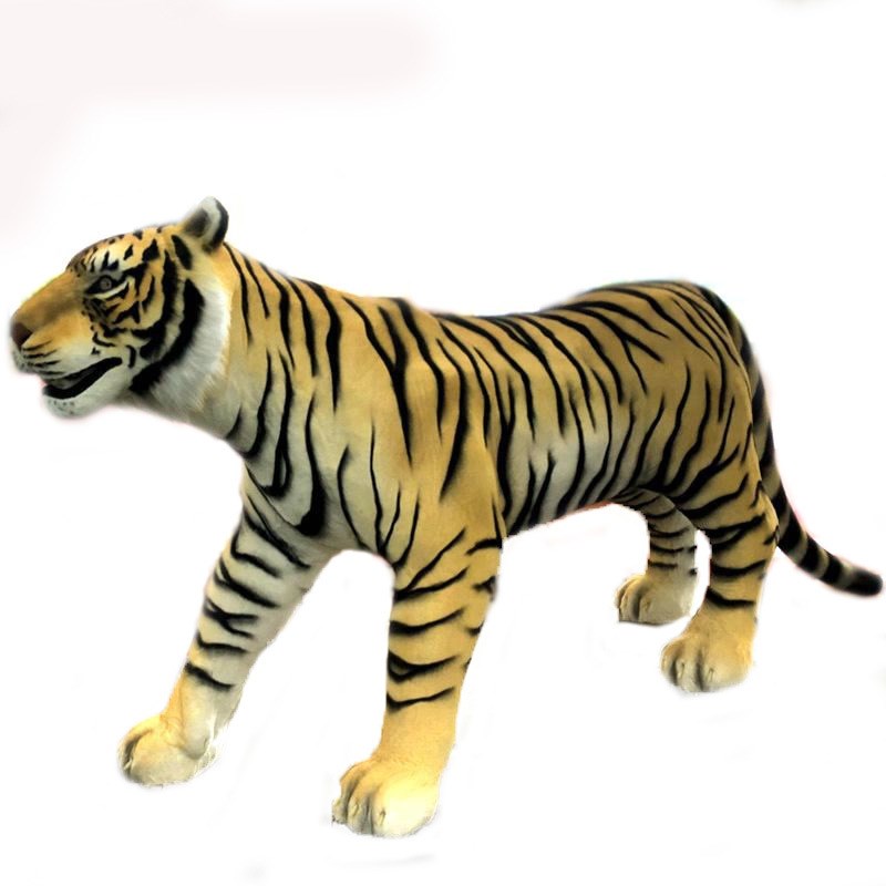 动物园动物展大型电动仿真动物模型机械仿真老虎有动作有叫声摆件