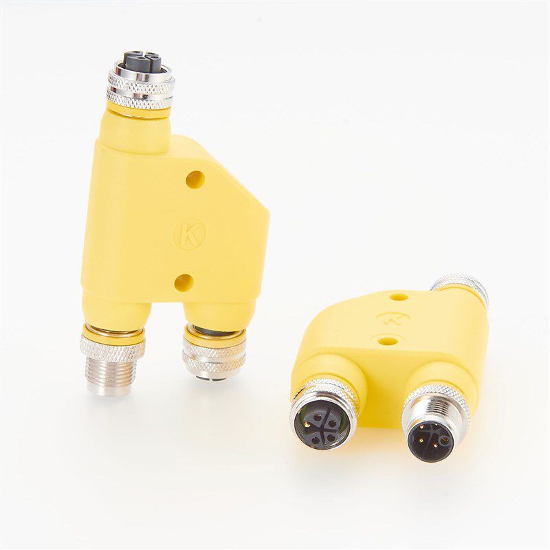 IP67/IP68防水T编码H型/Y型/T型 3芯4芯公头/母头M12 转接头分束