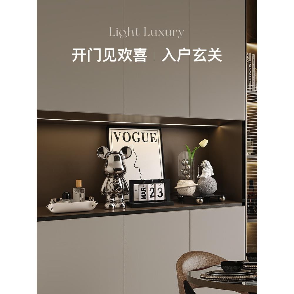 北韩美无障碍豪华入口大厅摆件家居饰品餐具柜客厅钥匙收纳托盘高