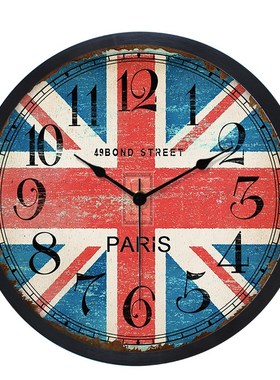 ICA 复古10寸静音挂钟x 欧式创意客厅卧室个性圆形简约钟表