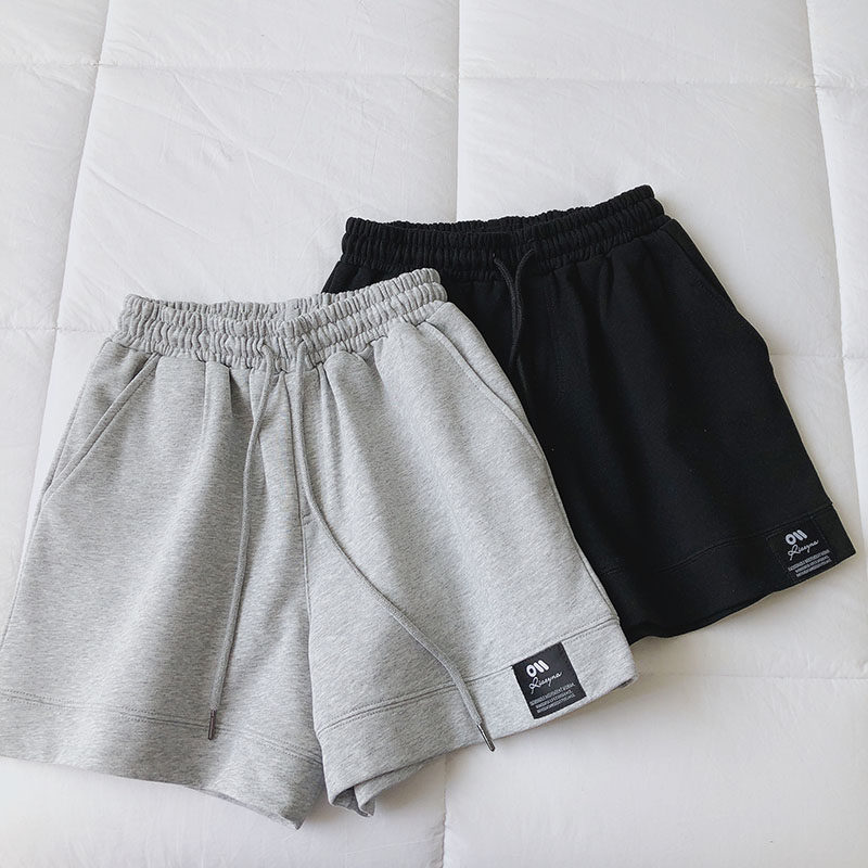 运动短裤女夏宽松韩版外穿跑步休闲a字阔腿高腰显瘦纯棉学生热裤